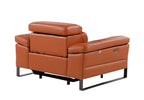 1246 Divanitalia Power Reclining Arm Chairwith Power Headrests - Top Grain Italian Leather