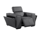 1126 Divanitalia Top Grain Italian Leather Power Reclining Chair with Power Headrests