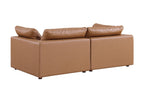 1100 Divanitalia 3-Piece Sofa Set - Top-grain Italian Leather with Ottoman