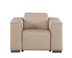 1208 Modular Leather Set with 5 Power Recliners & Power Headrests - Beige - SKU 1208-BEIGE-7.5-HT-3PC - view 9