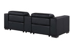 1208 Genuine Leather Dual Power Reclining Console Loveseat