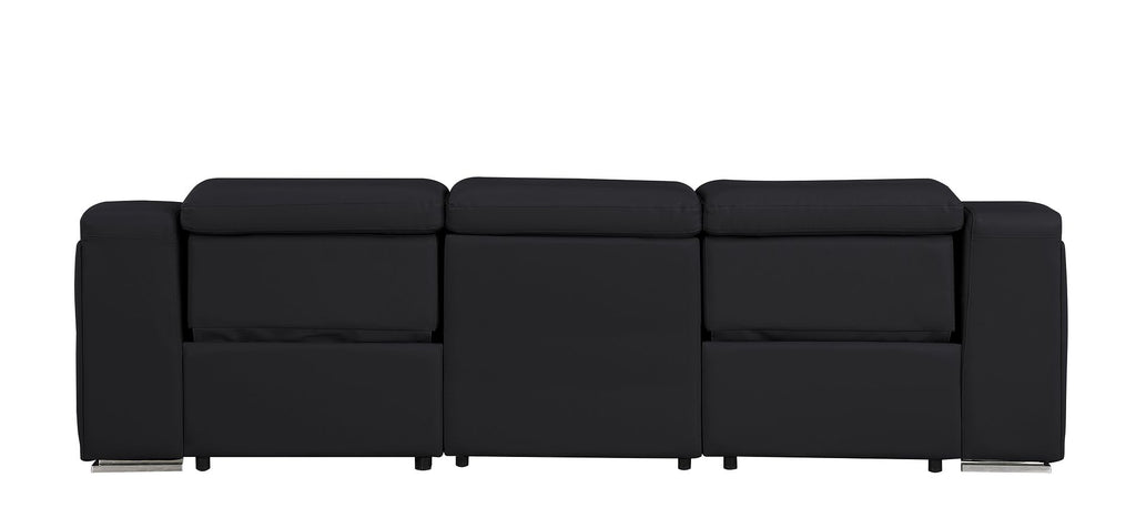1116 Divanitalia 3-Piece Modular Power Reclining Sofa in Top Grain Italian Leather with 2 Power Recliners & Power Headrests