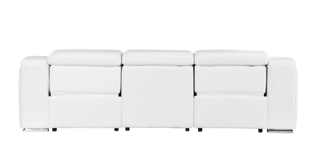 1116 Divanitalia 3-Piece Modular Power Reclining Sofa in Top Grain Italian Leather with 2 Power Recliners & Power Headrests