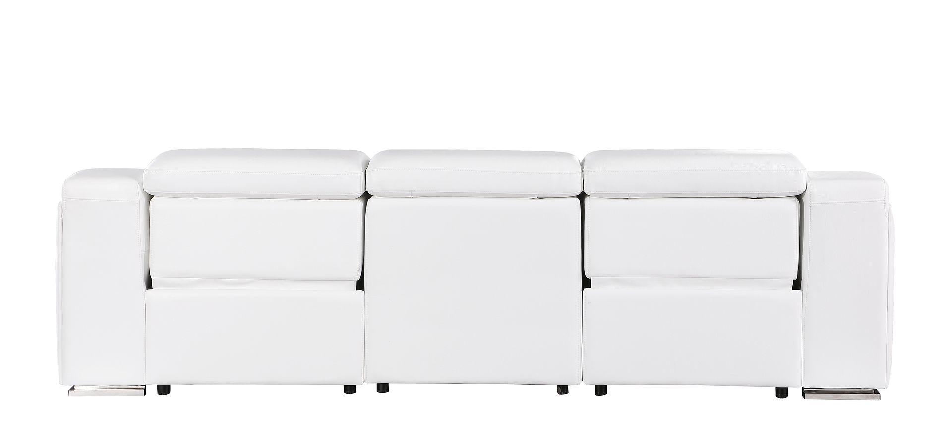 1116 Divanitalia 3-Piece Modular Power Reclining Sofa in Top Grain Italian Leather with 2 Power Recliners & Power Headrests