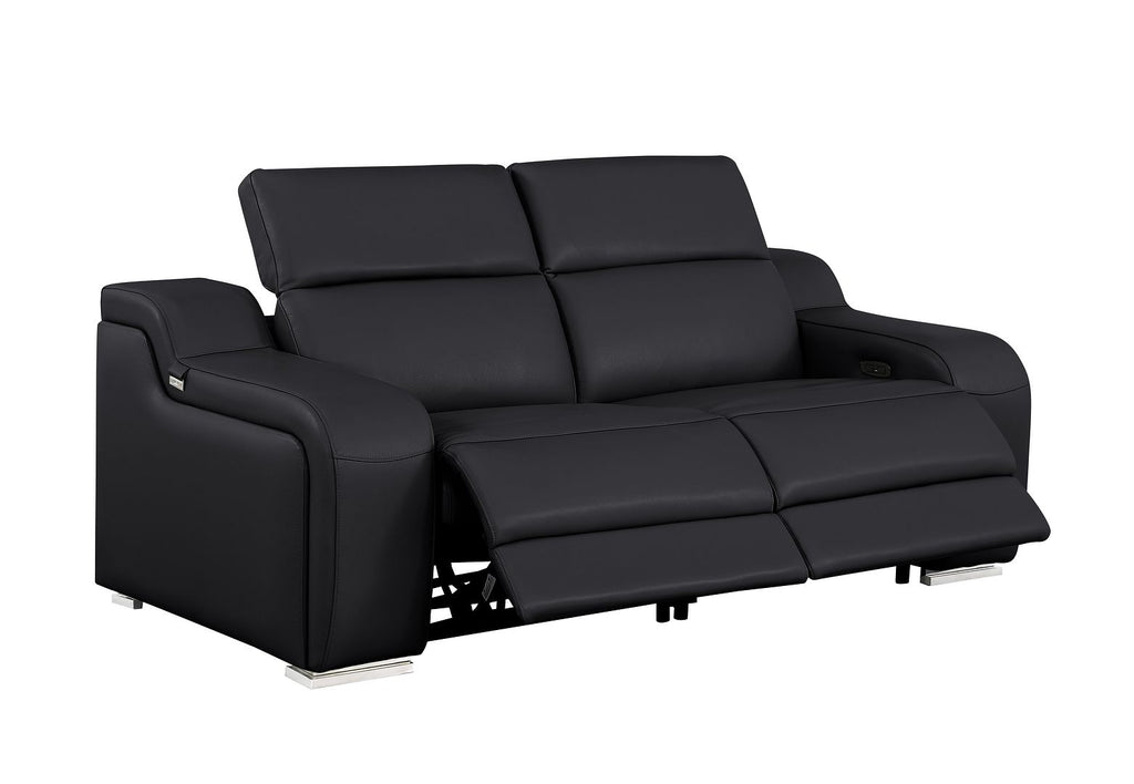 1116 Divanitalia 2-Piece Modular Power Reclining Loveseat in Top Grain Italian Leather with 2 Power Recliners & Power Headrests