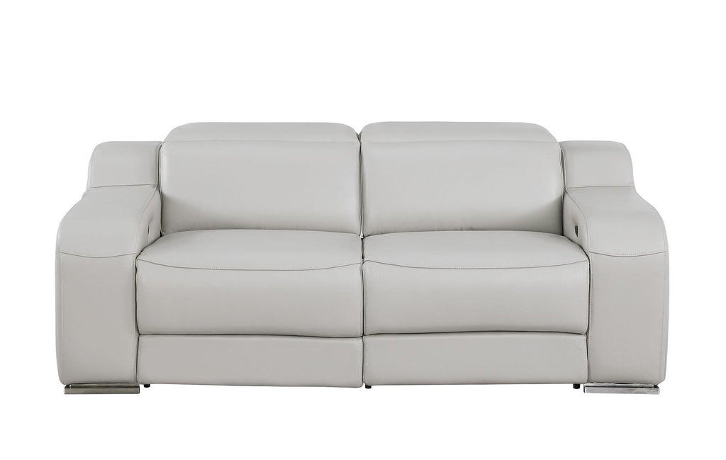 1116 Divanitalia 2-Piece Modular Power Reclining Loveseat in Top Grain Italian Leather with 2 Power Recliners & Power Headrests
