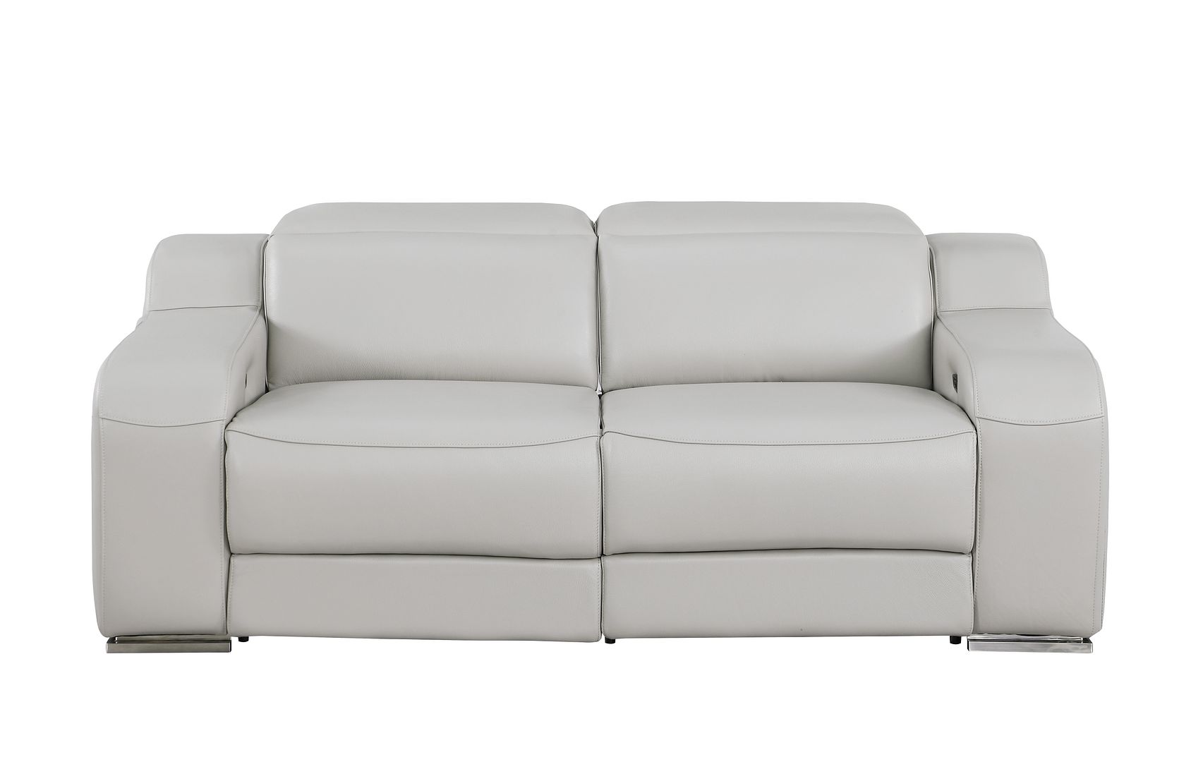 1116 Divanitalia 2-Piece Modular Power Reclining Loveseat in Top Grain Italian Leather with 2 Power Recliners & Power Headrests