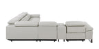 1246 Divanitalia 7-Piece L-Shaped Modular Power Reclining Sectional Sofa with 3 Power Recliners and Power Headrests - Top Grain Italian Leather