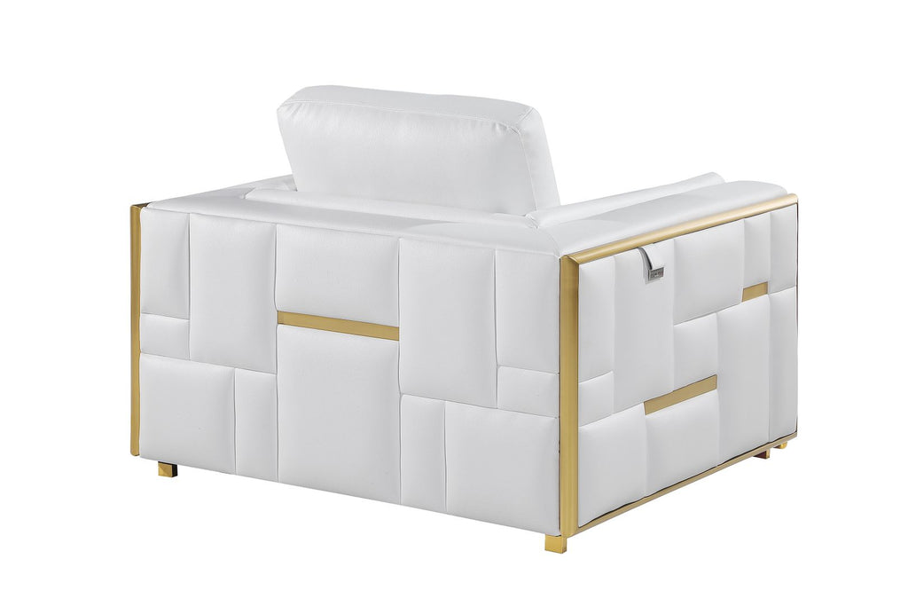 1130 Divanitalia 3-Piece Sofa Set in Top-grain Italian Leather - White - SKU 1130-WHITE-3PC - view 11