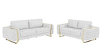 1050 Divanitalia 3-Piece Sofa Set in Top-grain Italian Leather - White - SKU 1050-WHITE-2PC - view 2