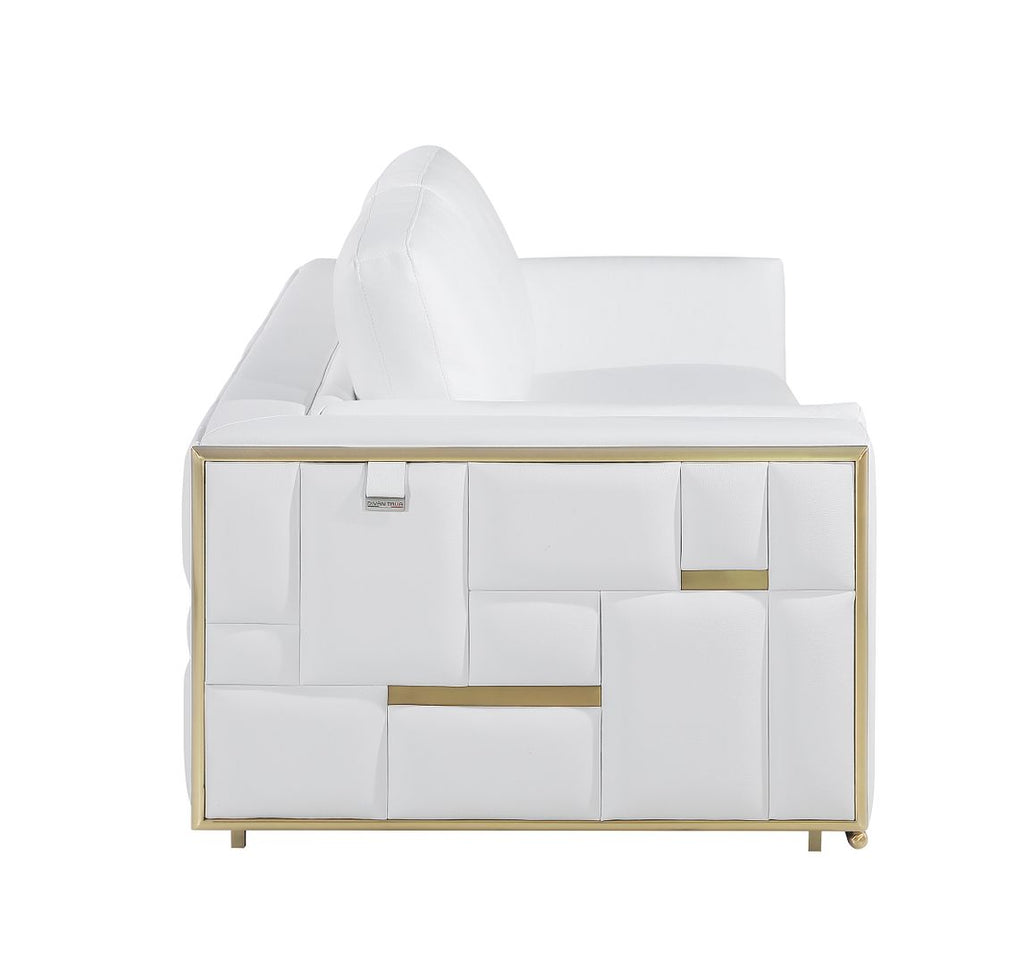 1130 Divanitalia Loveseat in Top-grain Italian Leather - White - SKU 1130-WHITE-L - view 5