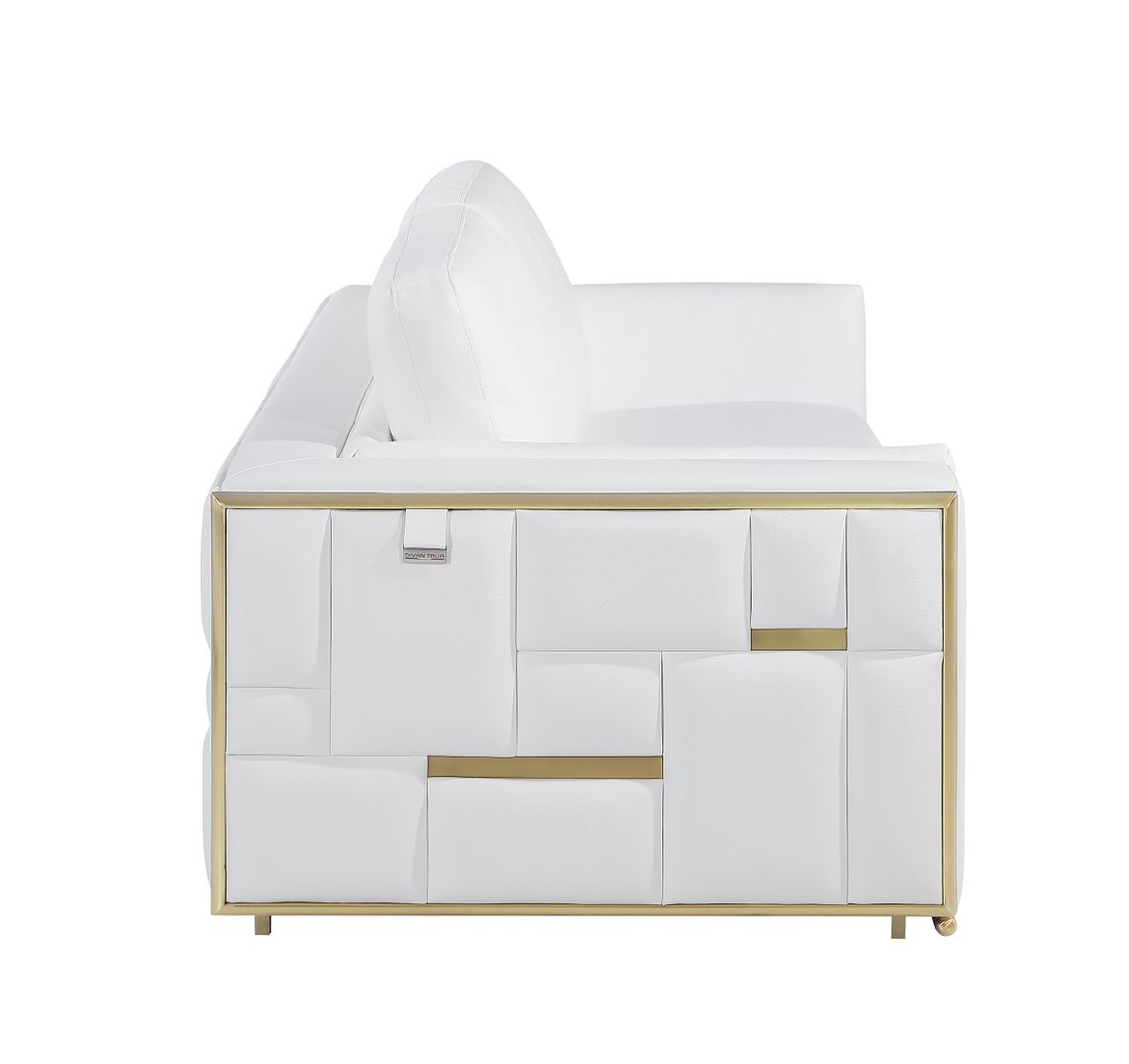 1130 Divanitalia Loveseat in Top-grain Italian Leather - White - SKU 1130-WHITE-L - view 5