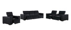 1208 Modular Leather Set with 6 Power Recliners & Power Headrests - Black - SKU 1208-BLACK-7.6-HT-3PC - view 4