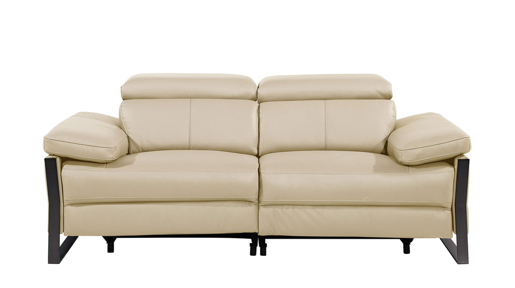 1246 Divanitalia Top Grain Italian Leather Loveseat with Power Headrest
