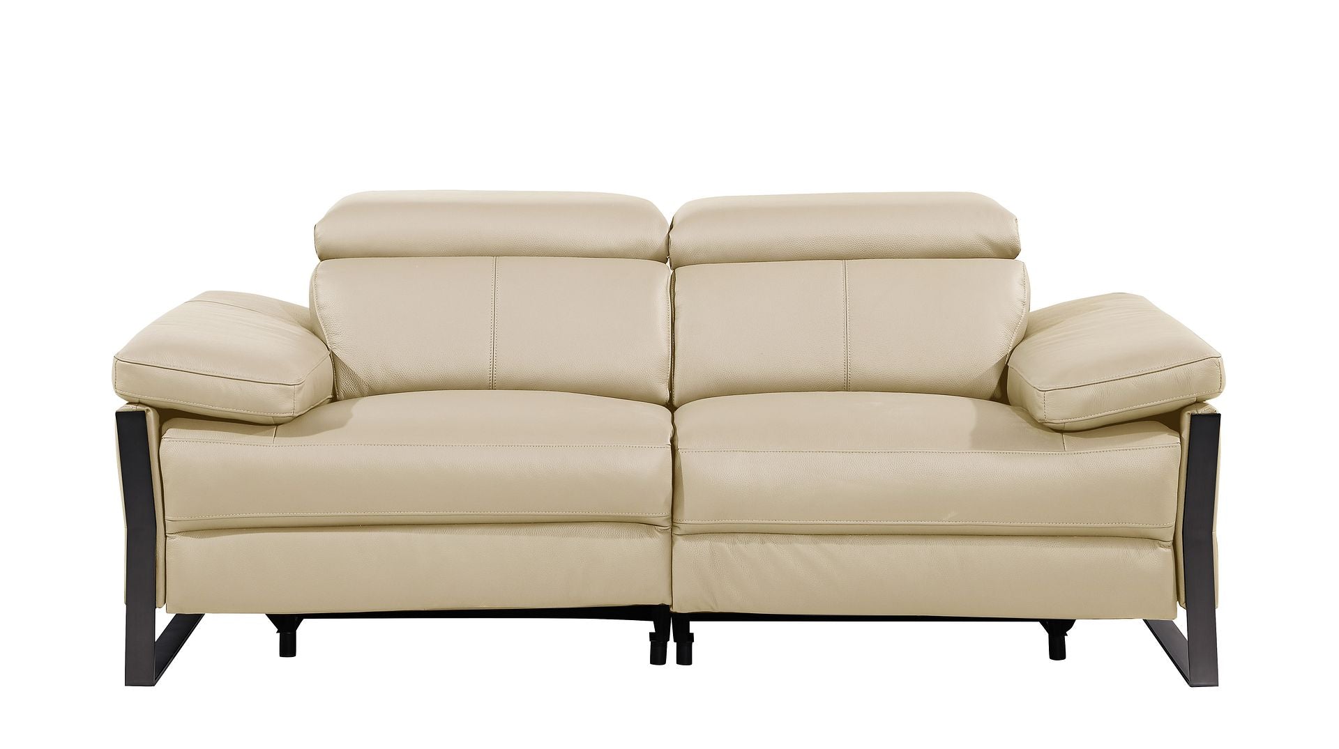 1246 Divanitalia Top Grain Italian Leather Loveseat with Power Headrest