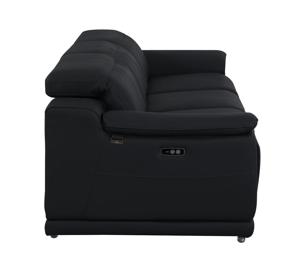 9762 Divanitalia 3-Piece Modular Power Reclining Sofa with 2 Power Recliners in Top Grain Italian Leather