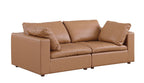 1100 Divanitalia 2-Piece Sofa Set - Top-grain Italian Leather with Ottoman