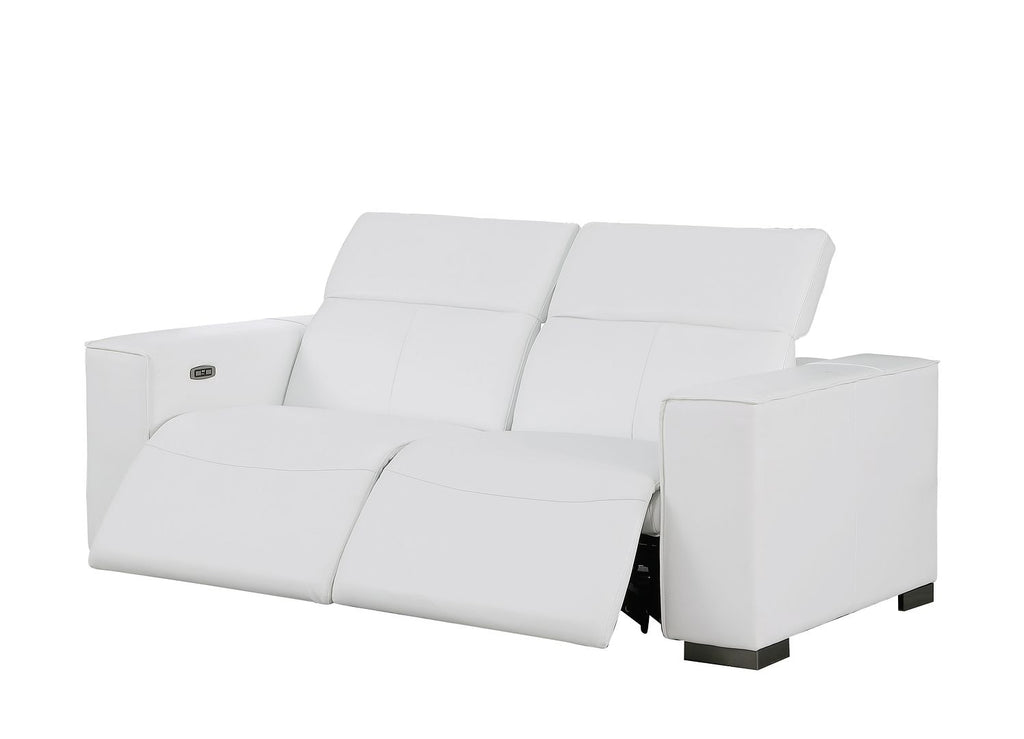 1208 Genuine Leather Dual Power Reclining Loveseat