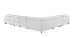 1208 8 Piece L-Shaped Leather Sectional Sofa with 4 Power Recliners & Power Headrests