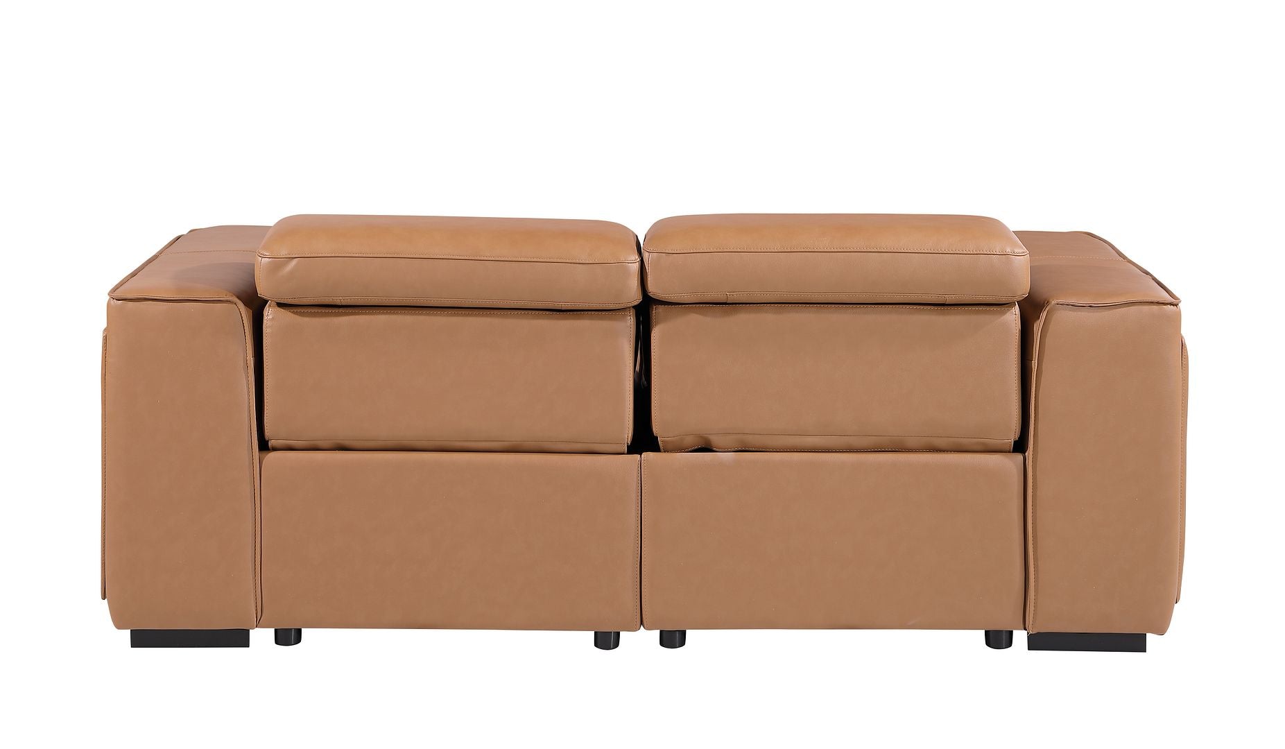 1224 Divanitalia 2-Piece Modular Power Reclining Loveseat in Top Grain Italian Leather with 2 Power Recliners & Power Headrests