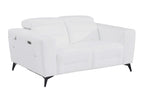 989 Divanitalia Power Reclining Loveseat with Power Headrest in Top-grain Italian Leather