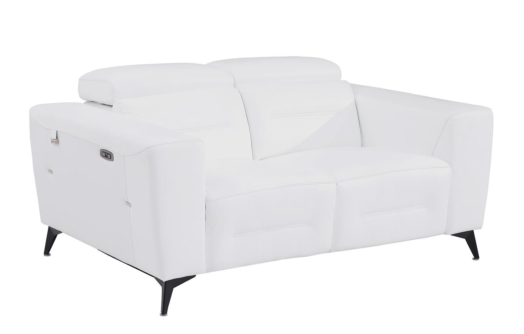 989 Divanitalia Power Reclining Loveseat with Power Headrest in Top-grain Italian Leather