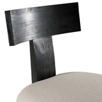 Fabien - Mid-Century Modern Beige Linen + Black Walnut Counter Chair