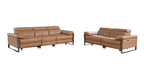 1246 Divanitalia Modular Power Dual Reclining Sofa and Loveseat Set with Power Headrests - Top Grain Italian Leather - Cognac - SKU 1246-COGNAC-5.4-HT-2PC - view 3