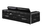 1130 Divanitalia 2-Piece Sofa Set in Top-grain Italian Leather - Black - SKU 1130-BLACK-2PC - view 5