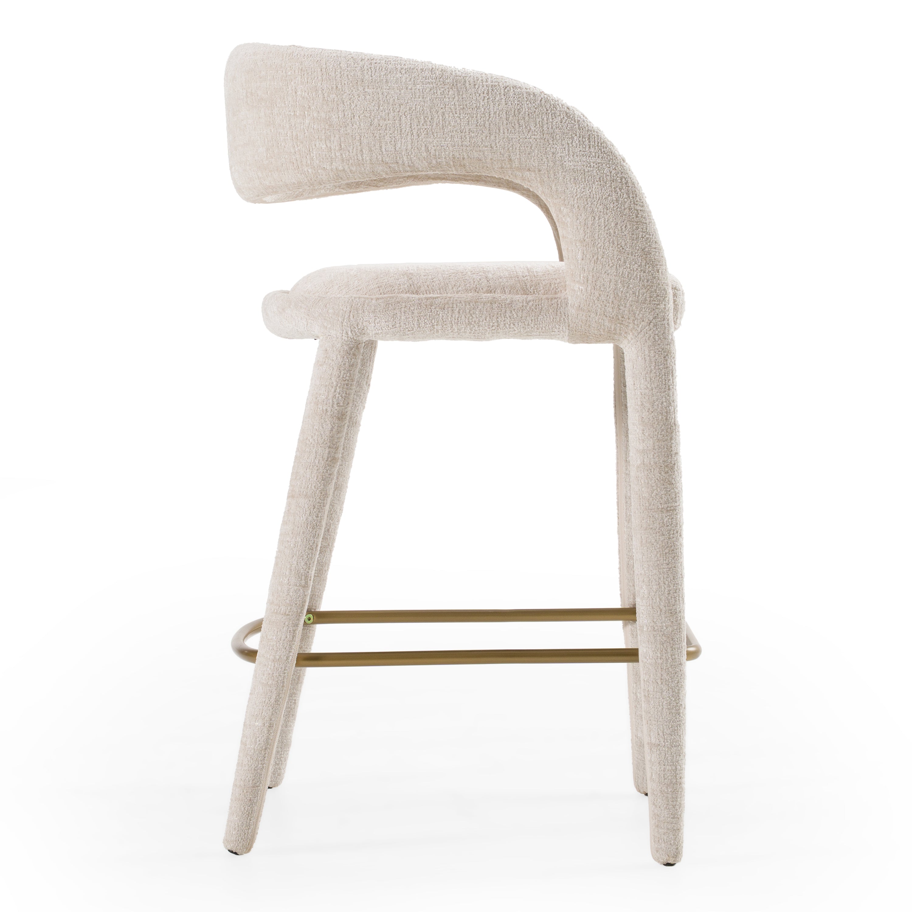 Faerron - Modern Ivory Beige Counter Chair