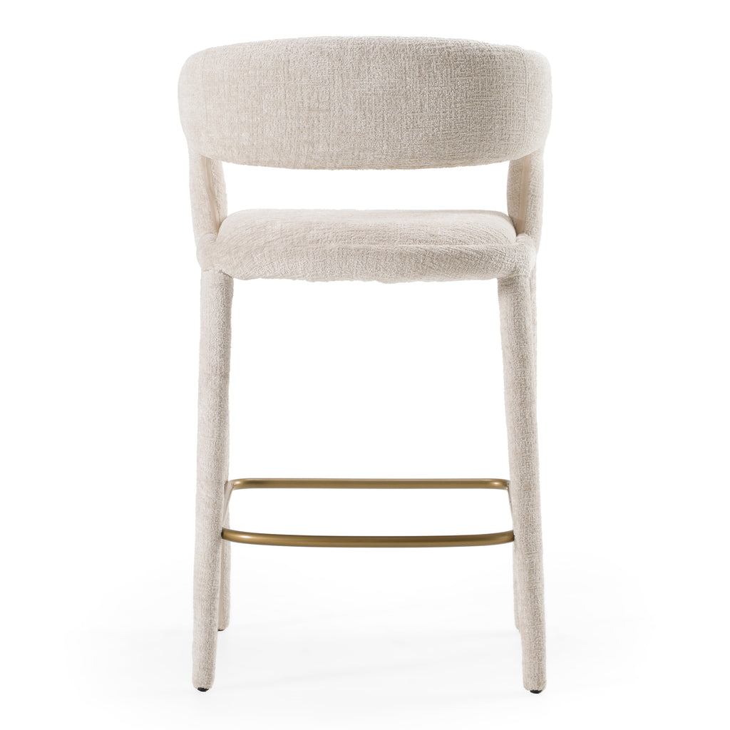 Faerron - Modern Ivory Beige Counter Chair