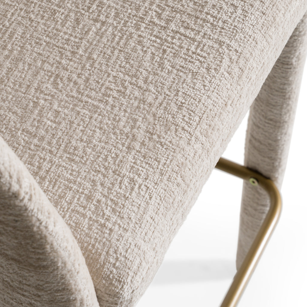 Faerron - Modern Ivory Beige Counter Chair