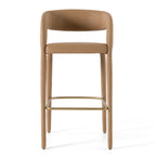 Faerron - Modern Leatherette Bar Chair - Modern Leatherette Bar Chair - Tan