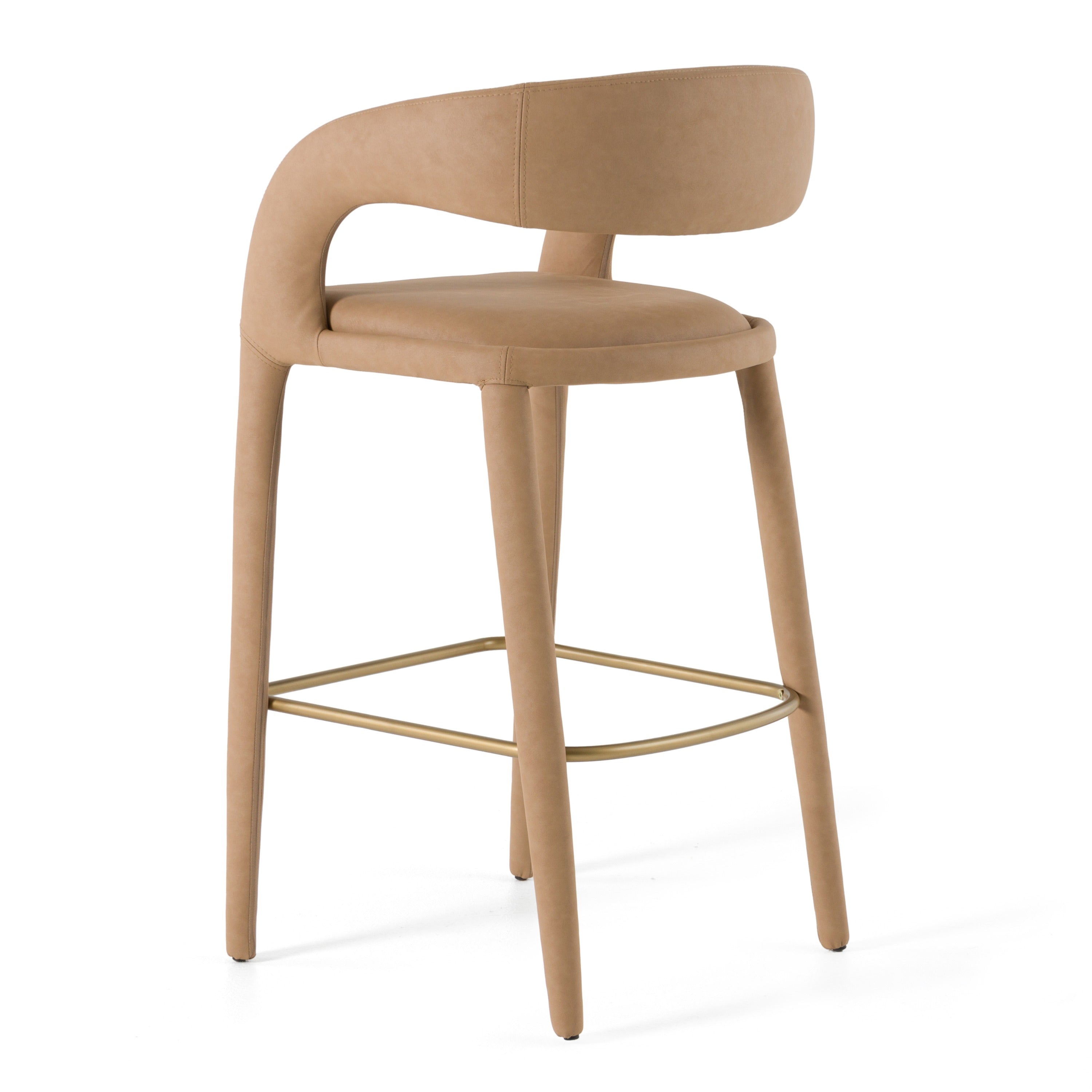 Faerron - Modern Leatherette Bar Chair - Modern Leatherette Bar Chair