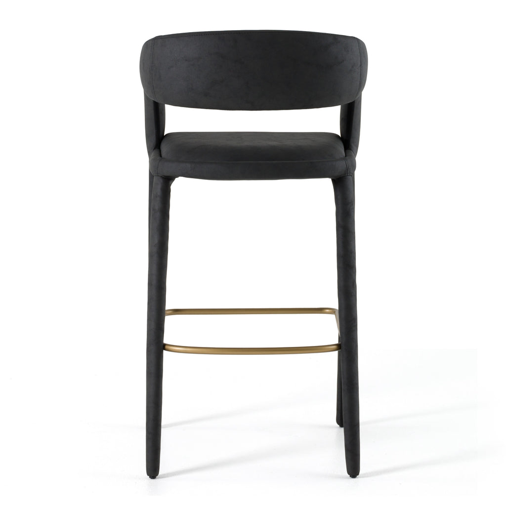 Faerron - Modern Leatherette Bar Chair - Modern Leatherette Bar Chair
