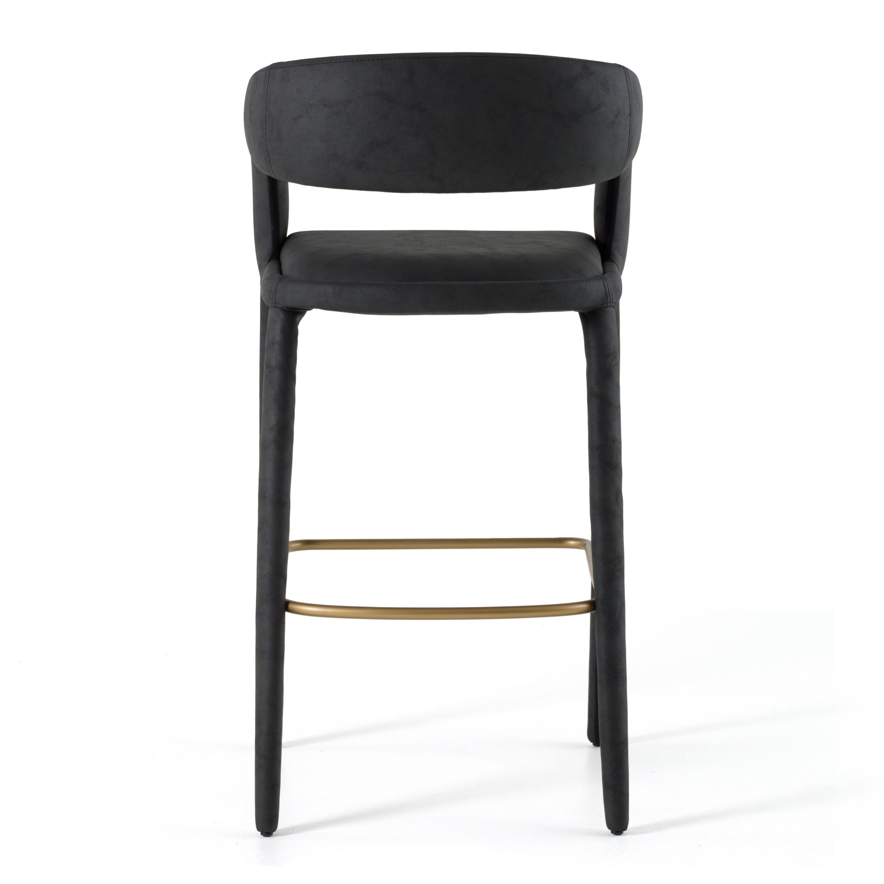 Faerron - Modern Leatherette Bar Chair - Modern Leatherette Bar Chair