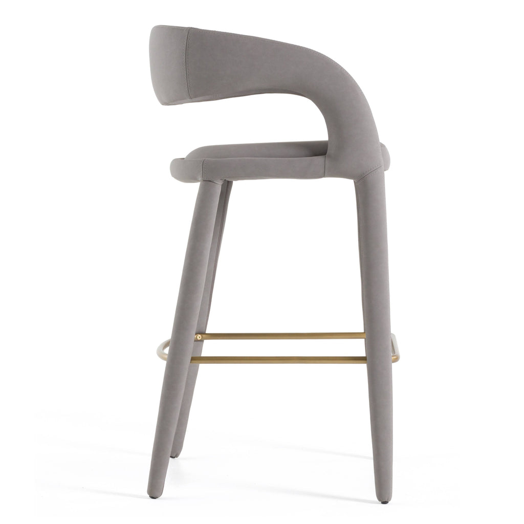 Faerron - Modern Leatherette Bar Chair - Modern Leatherette Bar Chair