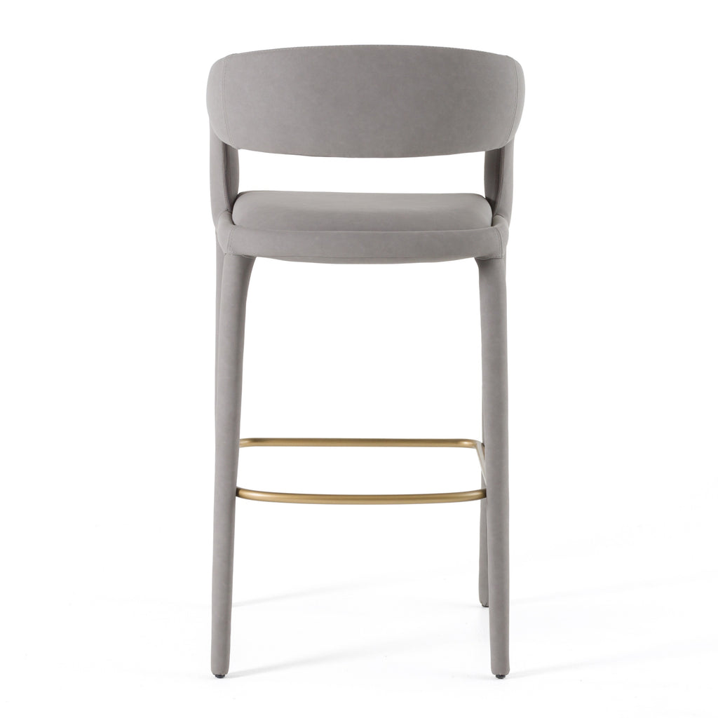 Faerron - Modern Leatherette Bar Chair - Modern Leatherette Bar Chair