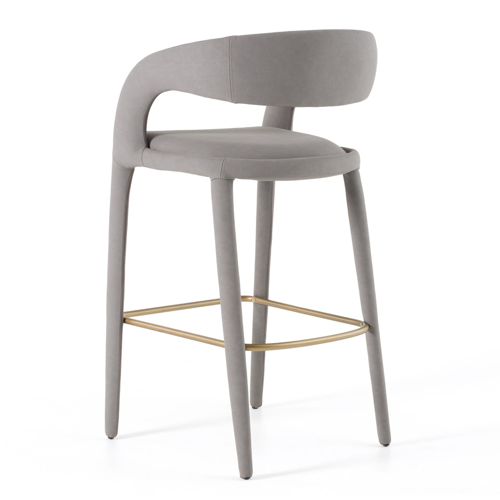 Faerron - Modern Leatherette Bar Chair - Modern Leatherette Bar Chair