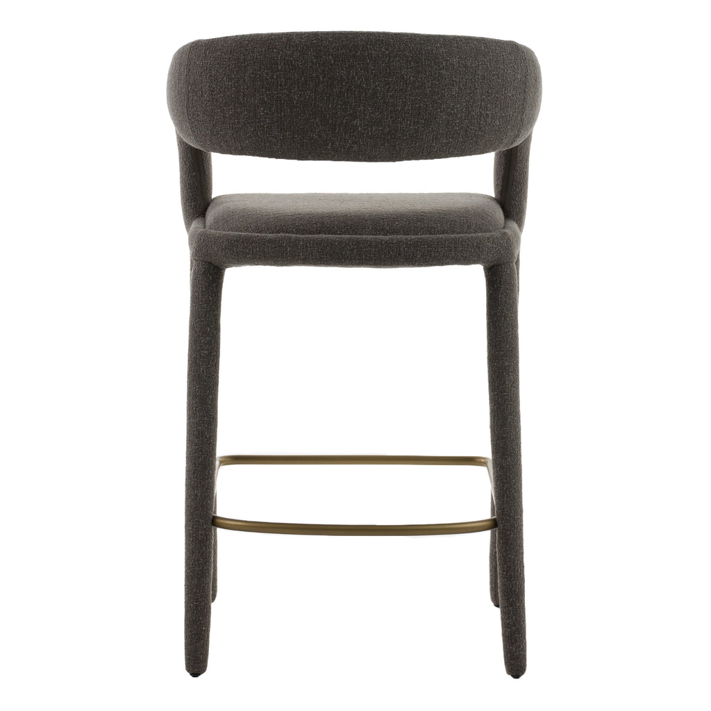 Faerron - Modern Grey Fabric Counter Chair