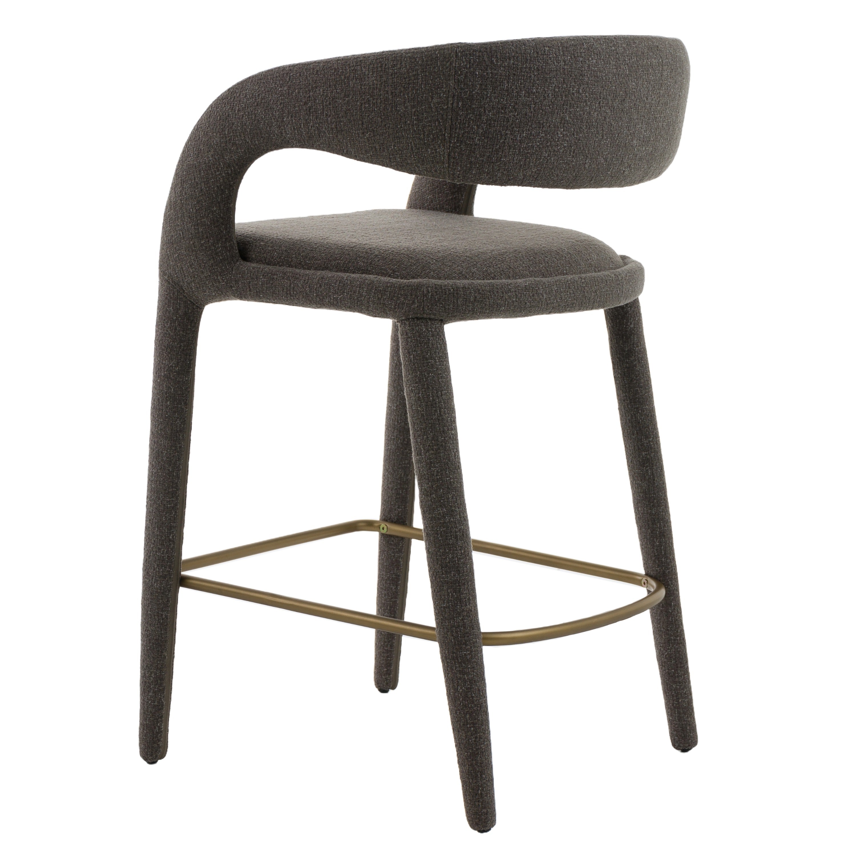 Faerron - Modern Grey Fabric Counter Chair