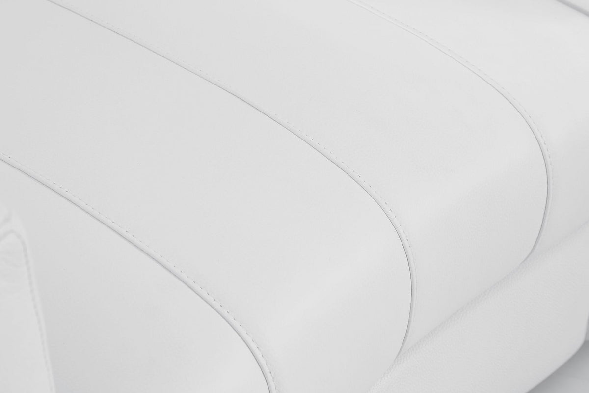 904 Divanitalia 3-Piece Sofa Set in Top-grain Italian Leather - White - SKU 904- WHITE 3PC (S/L/CH) - GROUP - view 12