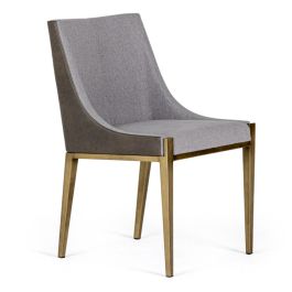 Fairview - Modern Grey & Brass Dining Chair