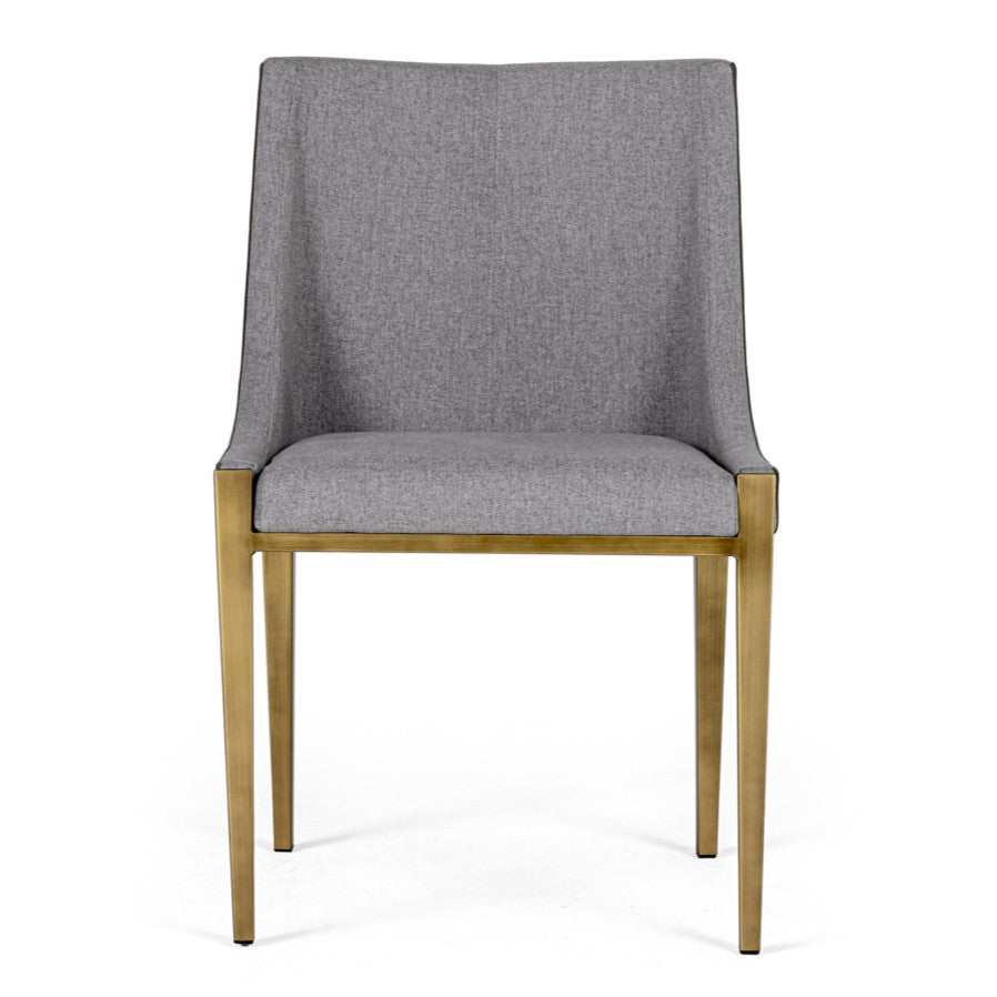 Fairview - Modern Grey & Brass Dining Chair