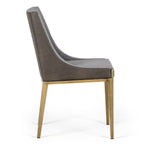 Fairview - Modern Grey & Brass Dining Chair