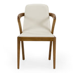 Falcon Mid-Century Walnut and Cream Dining Chair