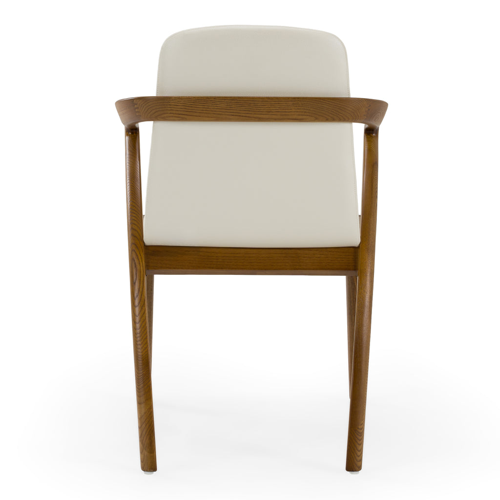 Falcon Mid-Century Walnut and Cream Dining Chair