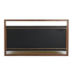 Falcor - Modern Grey Fabric & Walnut Veneer Bed - Modern Grey Fabric & Walnut Veneer Bed