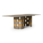Falzone - Modern Ceramic + Wood Dining Table