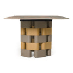 Falzone - Modern Ceramic + Wood Dining Table